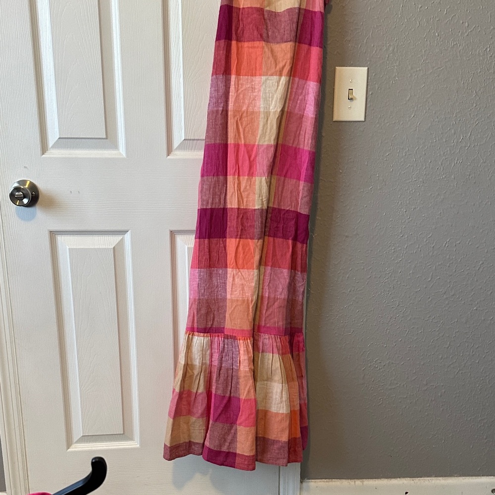 Anthropologie Pink, Red, Cream Striped Maxi Sundress - Picture 6 of 6